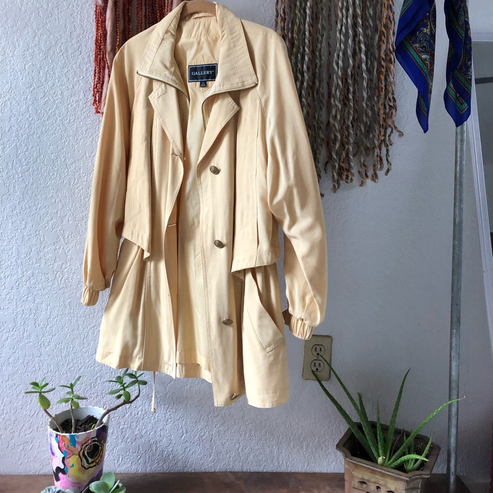Vintage Yellow Rain/Trench Coat